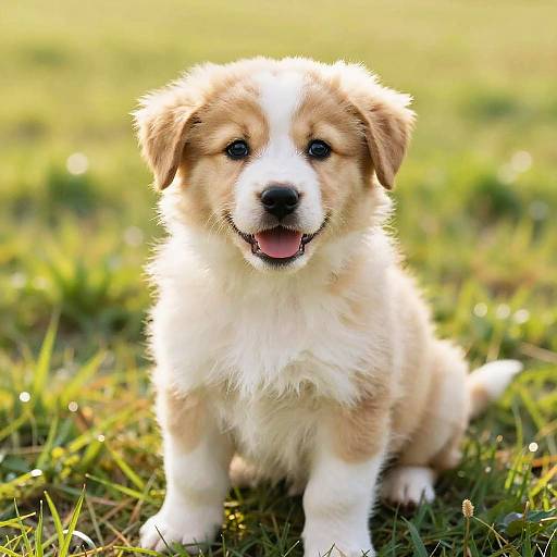 Cute Puppy in Morning Sunlight