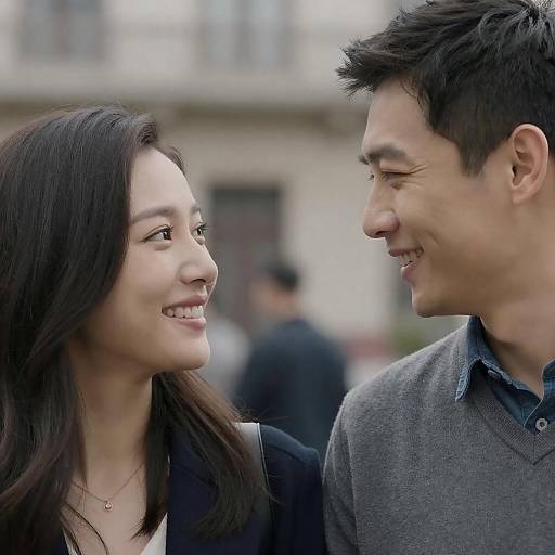 Engaging Conversation Between a Smiling Couple