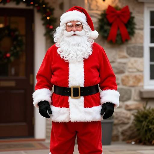 Vibrant Digital Santa Claus Portrait