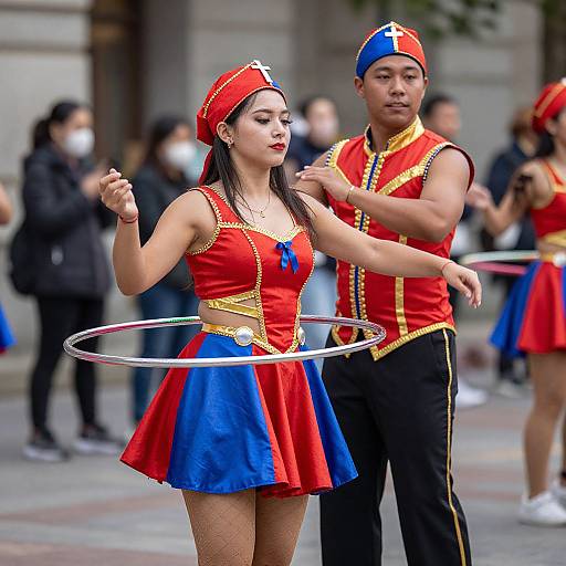 Colorful Duo with Hula Hoop
