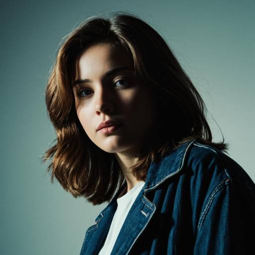 Teenage Girl in Denim Jacket Portrait