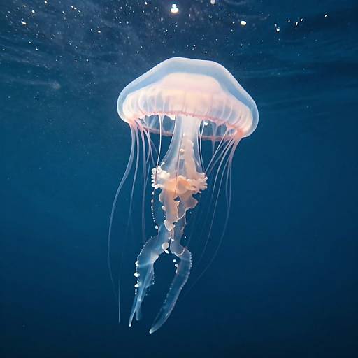 Serene Jellyfish in Ethereal Sunlight