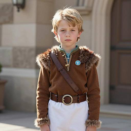 Boy in Kristoff Frozen Costume