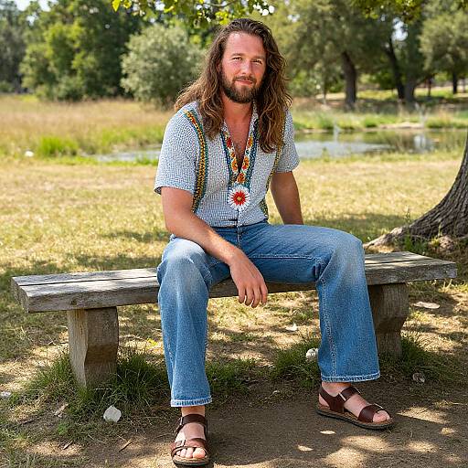 Photo-Realistic Woodstock Theme Portrait