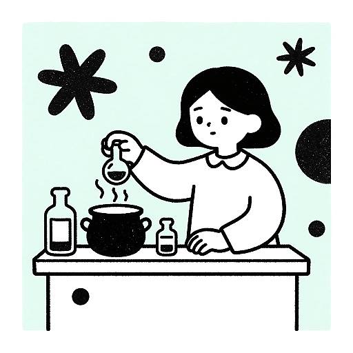 Whimsical Apothecary Line Drawing