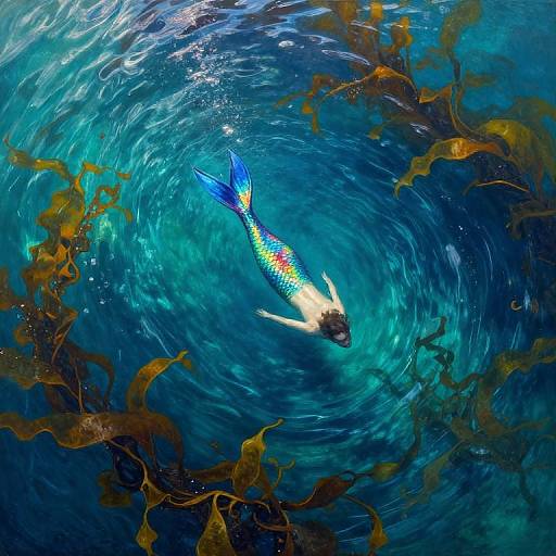 Enchanting Underwater Mermaid Landscape