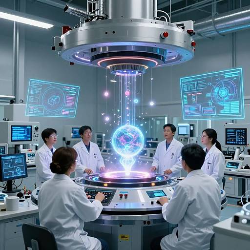 Futuristic Antigravity Science Lab