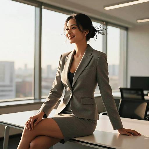 Hyperrealistic Portrait of Confident Woman