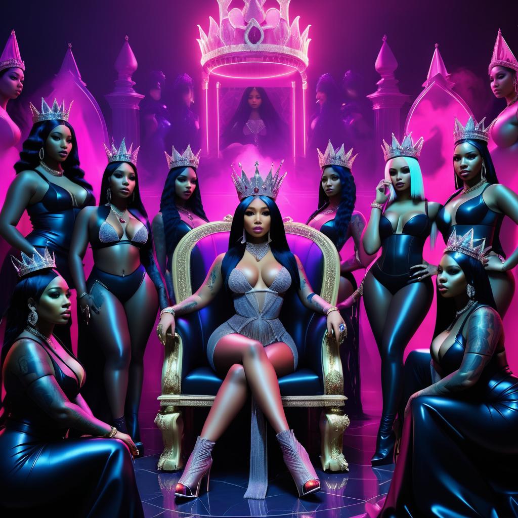 Nicki Minaj in a Surreal Traphouse