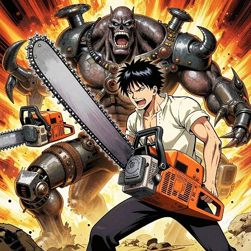 Chainsaw Man Style Intense Battle