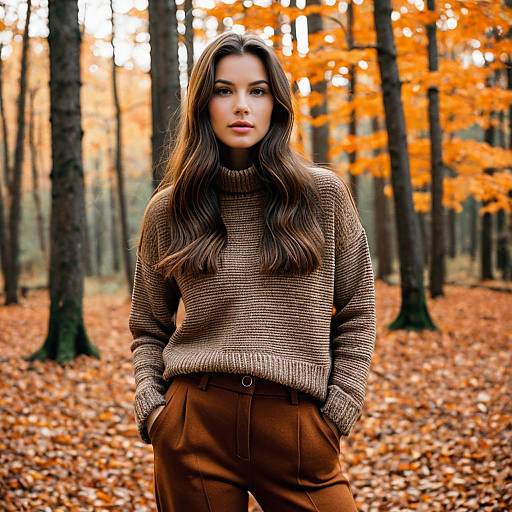 Autumn Fashion Portrait of Young Woman