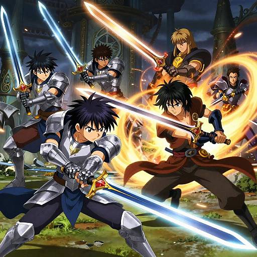 Anime Fantasy Battle Scene