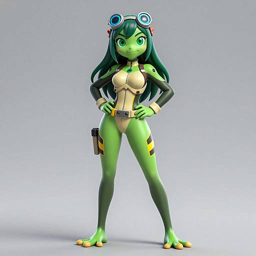 Vibrant 3D Anime Character Illustration