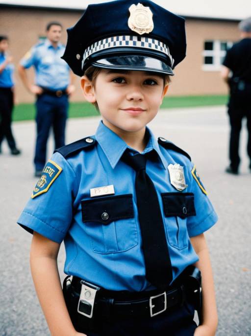 Child in Police Officer Costume
