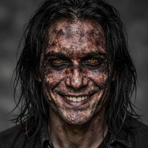 Sinister Portrait of Wild-Eyed Man