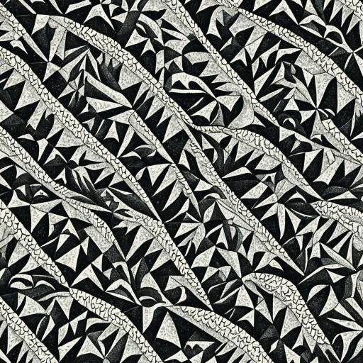 Surreal Tessellated Animal Patterns in Escher Style