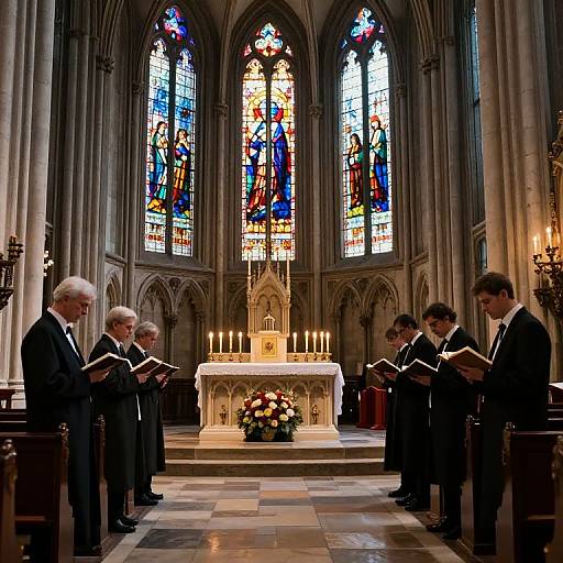 Gothic Cathedral Worship Scene