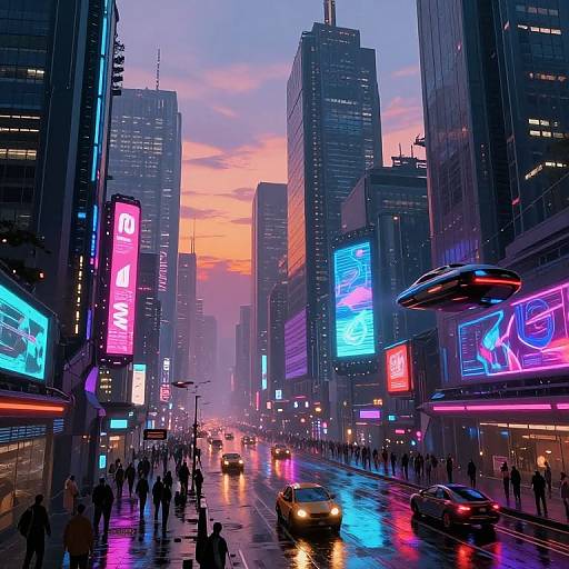 Ash's Neon Cyberpunk Cityscape