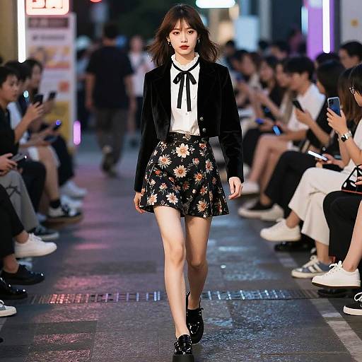 Tokyopop Woman Neon Runway Style