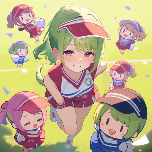 Cheerleader in Action: Dynamic Pose
