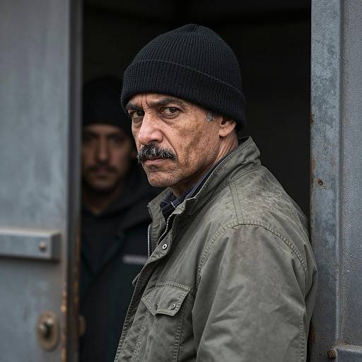 Gritty Portrait of a Middle-Aged Man