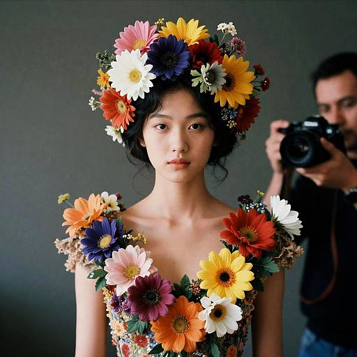 Surreal Couture Floral Fashion Portrait