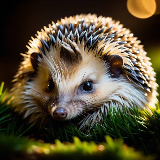 Macro Close-Up of Hedgehog