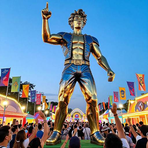 Mr Beast Statue at Vibrant Festival