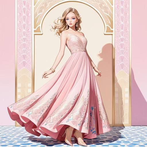 Confident Young Lady in Pastel Elegance Confident Young Lady in Pastel Elegance