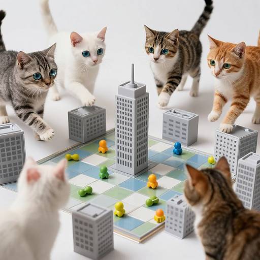 Floating Cats Reshape Cities Surreal