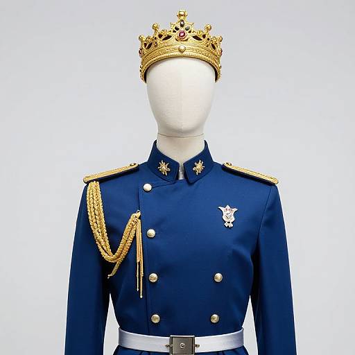 Mannequin in Regal Military Attire