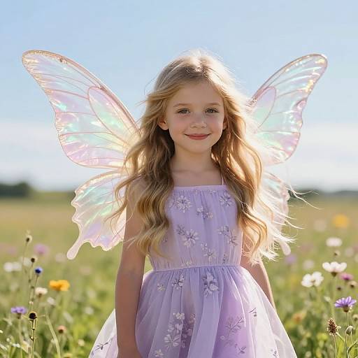 Enchanting Blonde Fairy in Meadow