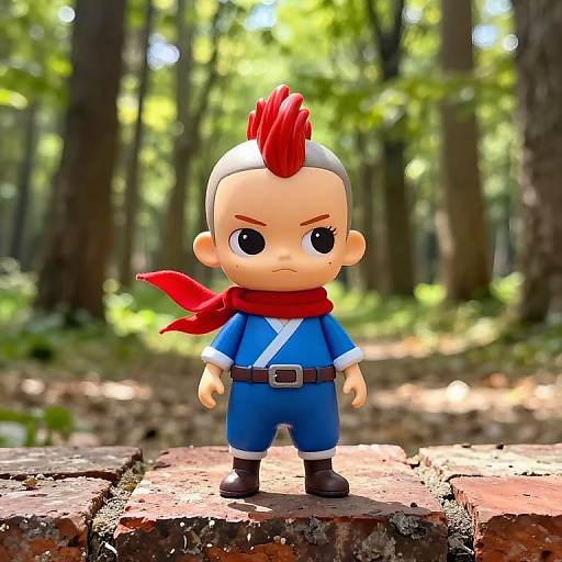 Colorful Doll in Whimsical Forest