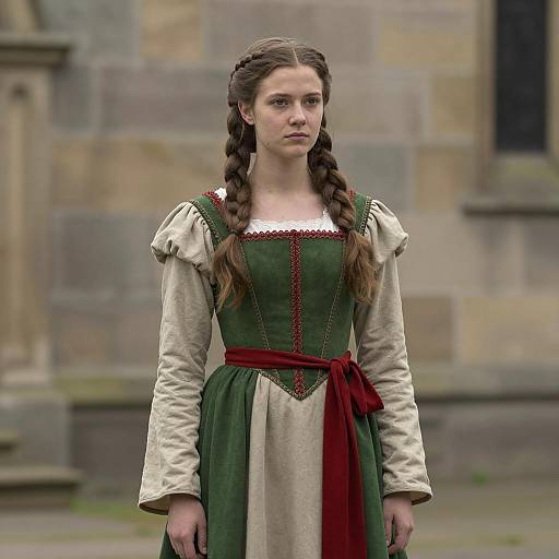 Medieval Woman in Traditional Dress