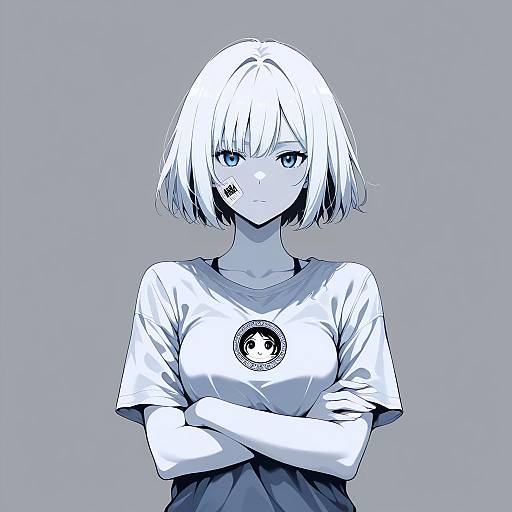 Minimalist Cartoon Girl Sticker