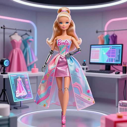 Futuristic Barbie AI Fashion Studio