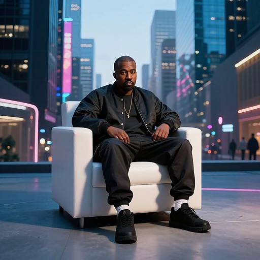 Kanye West on Futuristic Throne