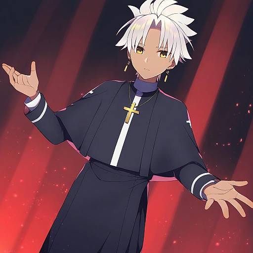 Illustration of Amakusa shirou (fate), fate (series) in the style of Moyori