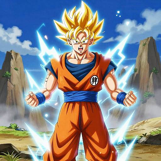 Goku's Powerful Transformation Art