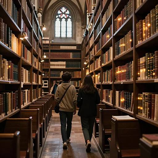 Whispers of Wisdom in Ancient Library