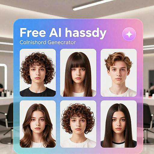 Futuristic AI Hairstyle Generator UI
