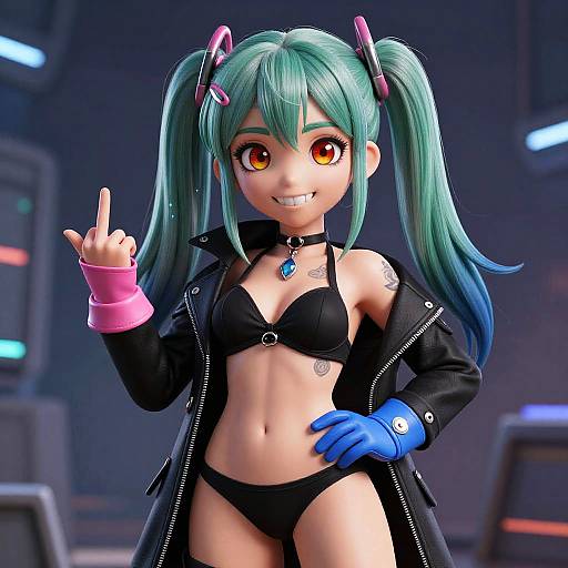 Cyberpunk Petite Girl Portrait