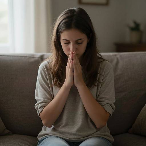 Young Woman in Prayerful Reflection