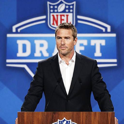 NFL Draft Portrait: Man at Podium