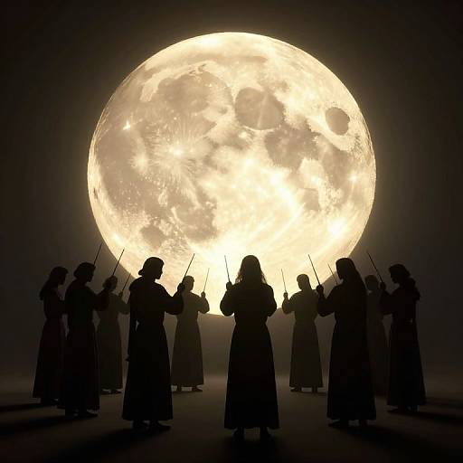 Ethereal Circle Under Moonlight