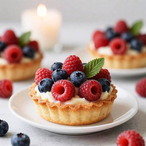 Raspberry Mixed Berry Tartlet Still Life