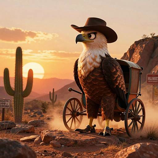 Anthropomorphic Hawk Western Guard