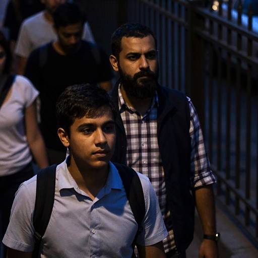 Evening Street Portrait of Two Men