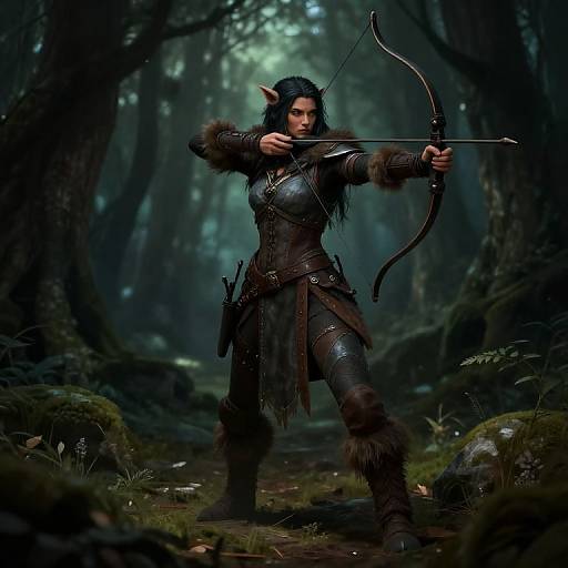 Female Bugbear Huntress Character Design