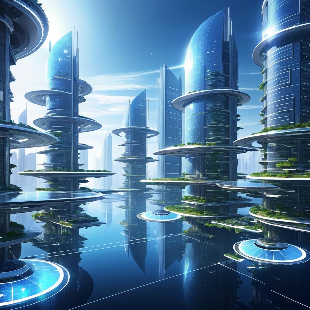 Solar-Powered Floating City Design Concept